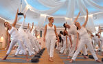 Guided Tantra Yoga class at a yoga retreat